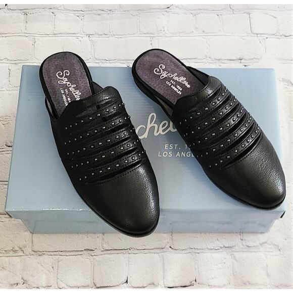 NWT Seychelles Leather Studs Embellished Cut Out Comfort Shoes Slip-on Mules - Picture 8 of 8